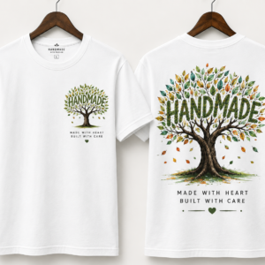 Handmade girls t-shirt with embroidery detailing