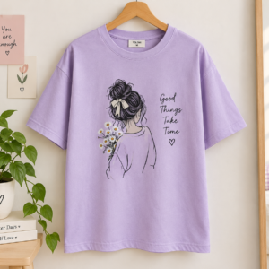 Girls T shirt with handwork soft fabric